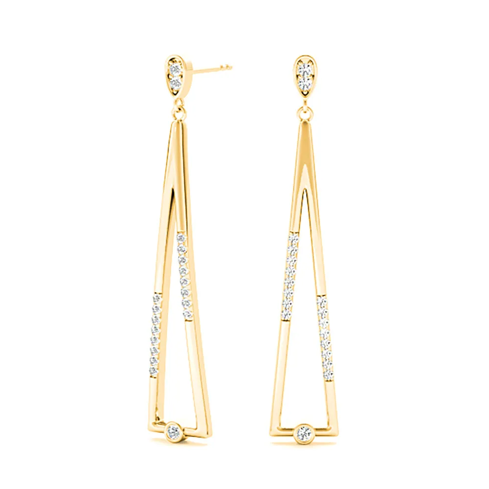 0.25 ctw Diamond Modern Drop Earrings
