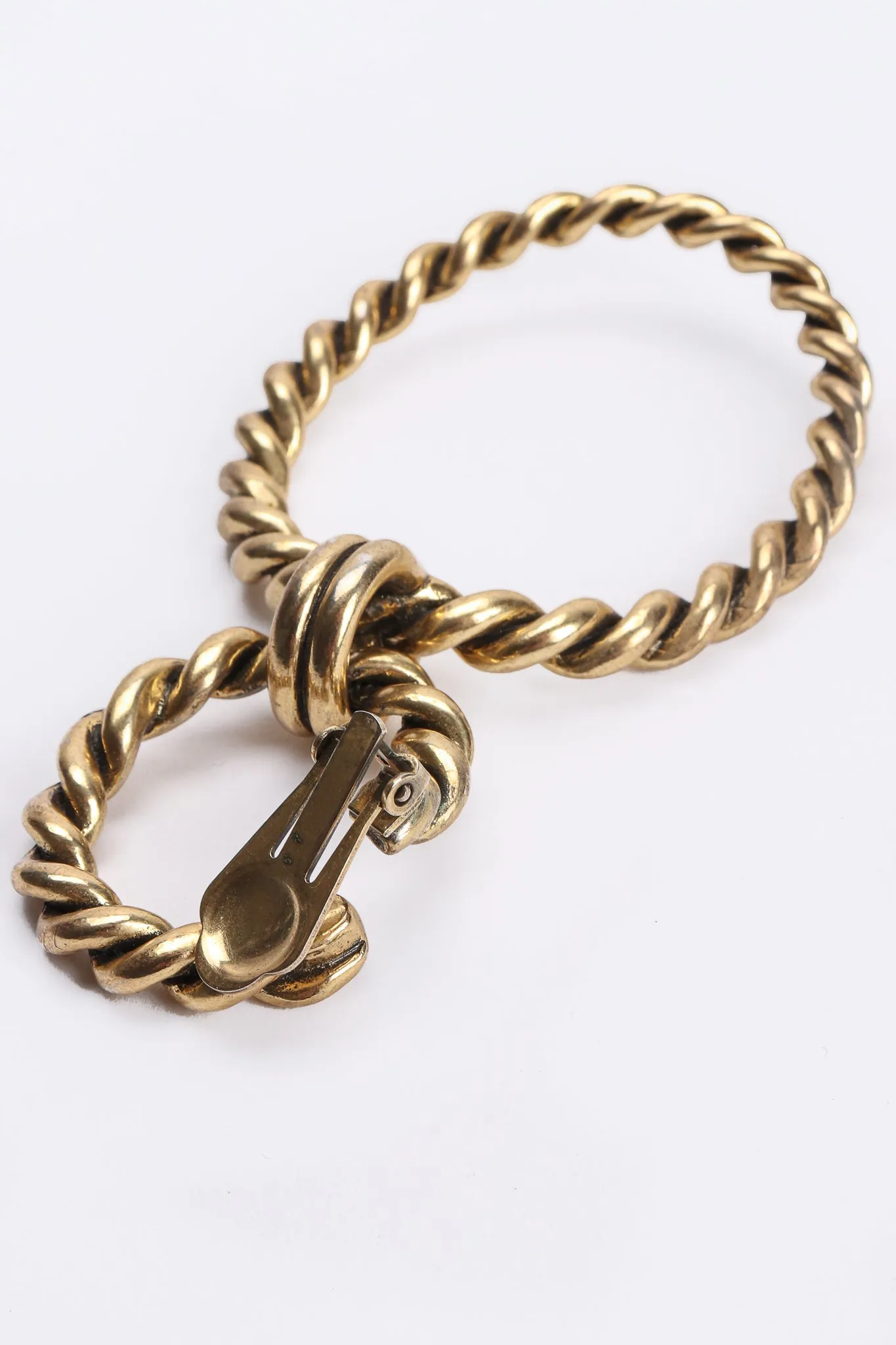 Braided Hoop Drop Earrings