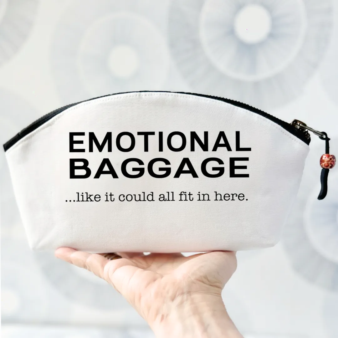 Curvy Canvas Cosmetic Bag - Emotional Baggage