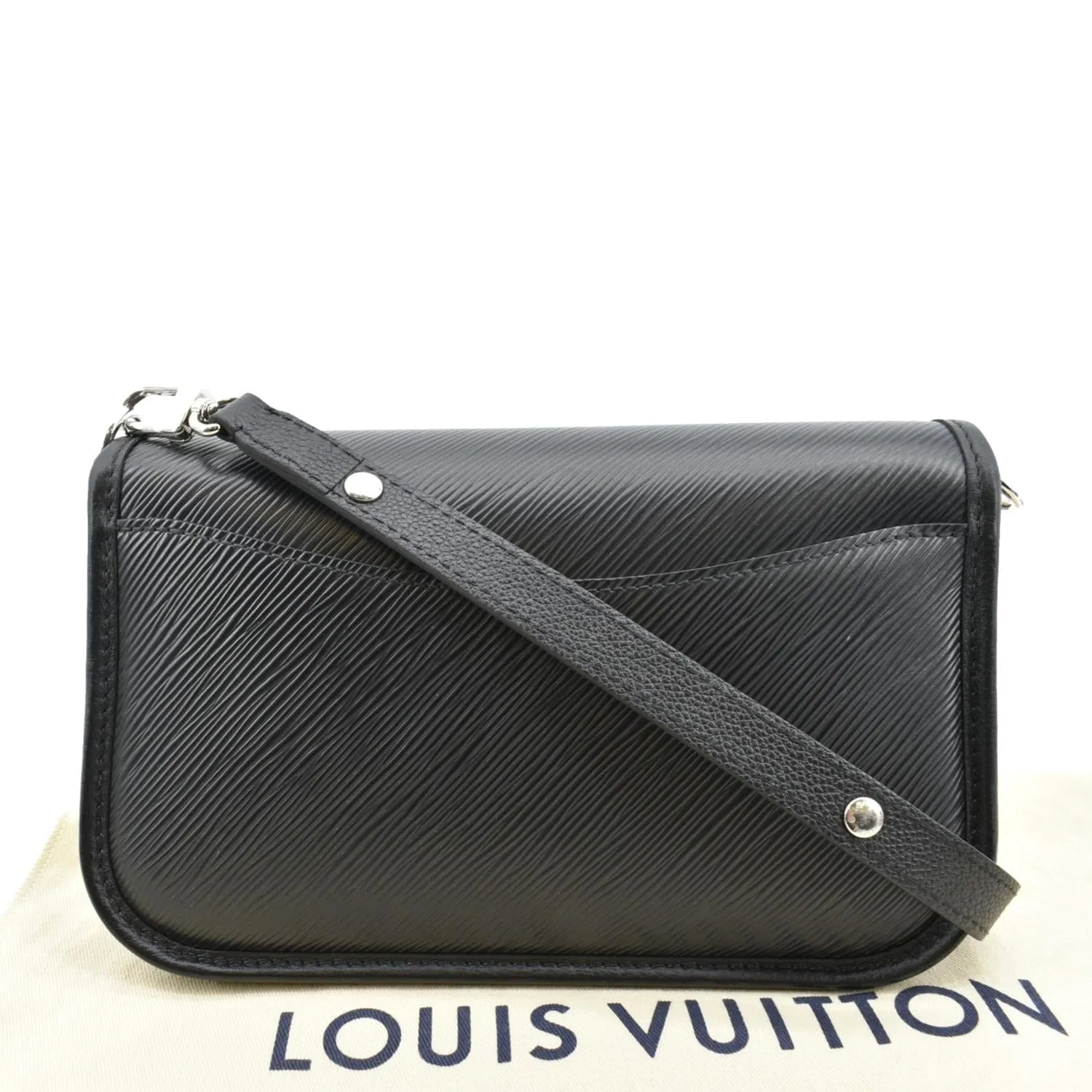 LOUIS VUITTON Buci Epi Grained Leather Shoulder Bag Black