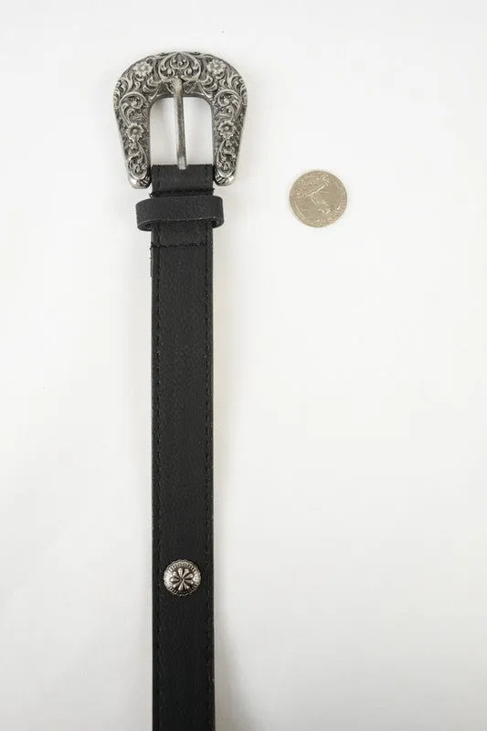 NELLIE WESTERN BELT BLACK