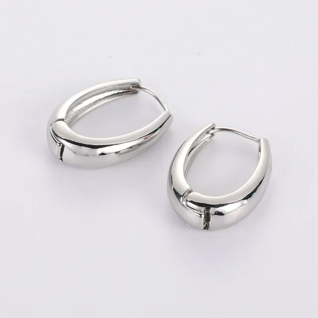 Vintage Hoop Drop Earrings For Woman Party Wedding Pendant Jewelry