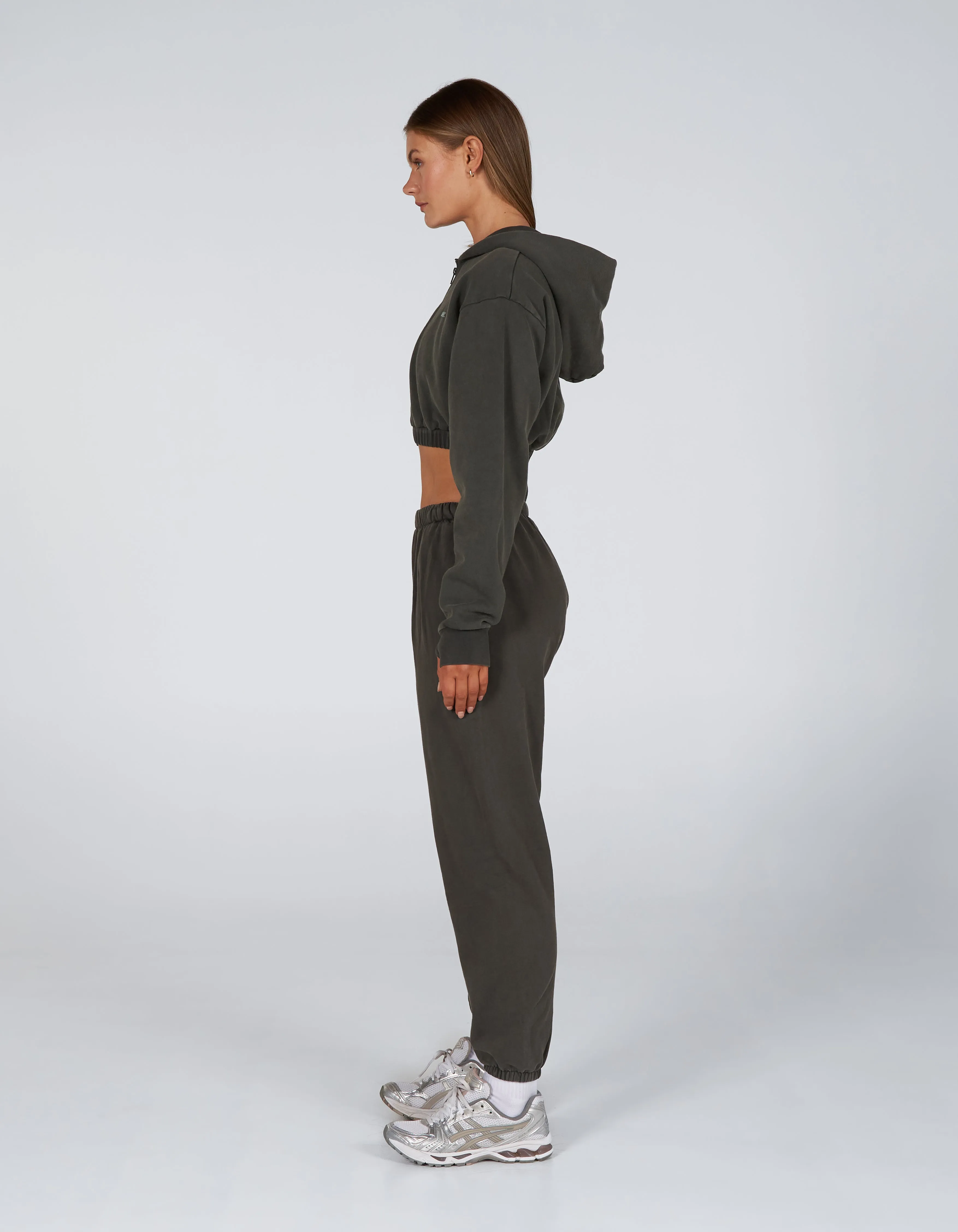 W23 Cropped Hoodie - Ash